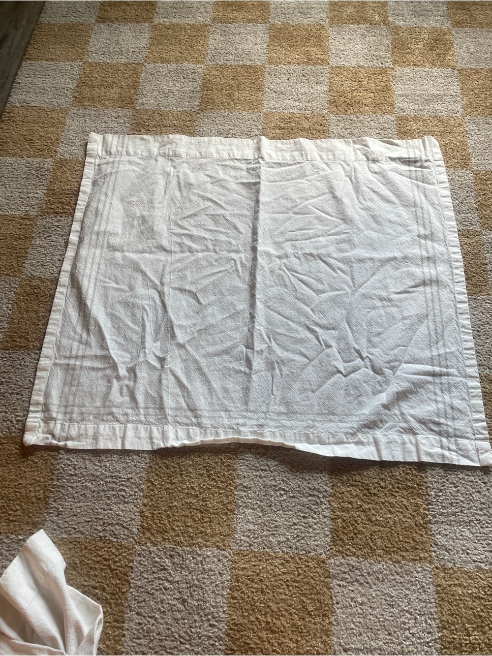 Threshold cafe curtains 2 panels cream with stripe border